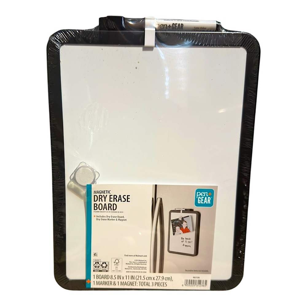 Pen+Gear Magnetic Dry Erase Board w/ Dry Erase Marker and Magnet NWT